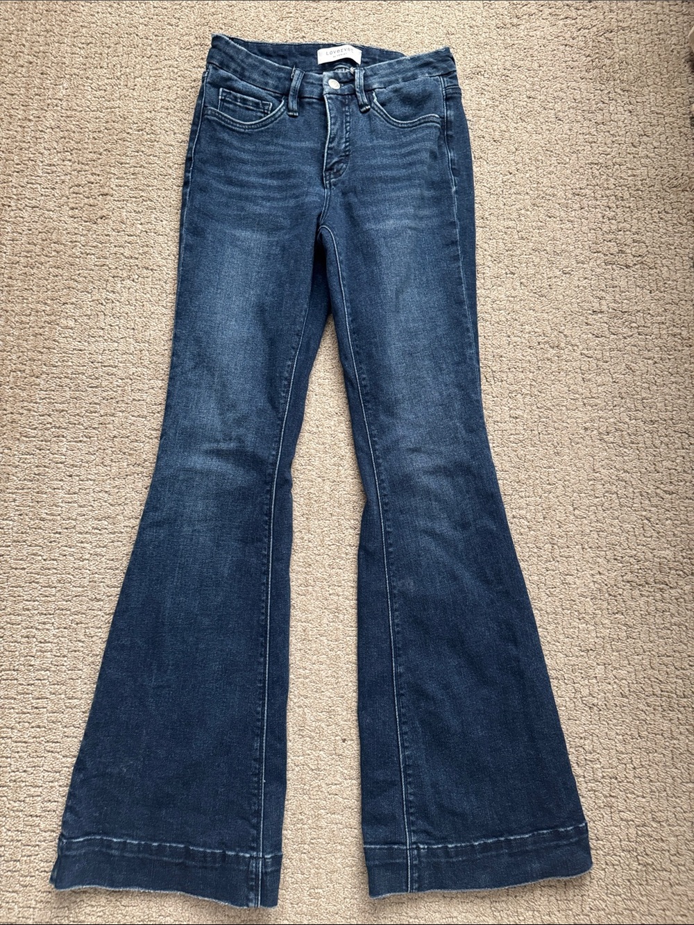 Lovervet by Vervet dark wash flare jeans size 3/26 - Picture 2 of 5